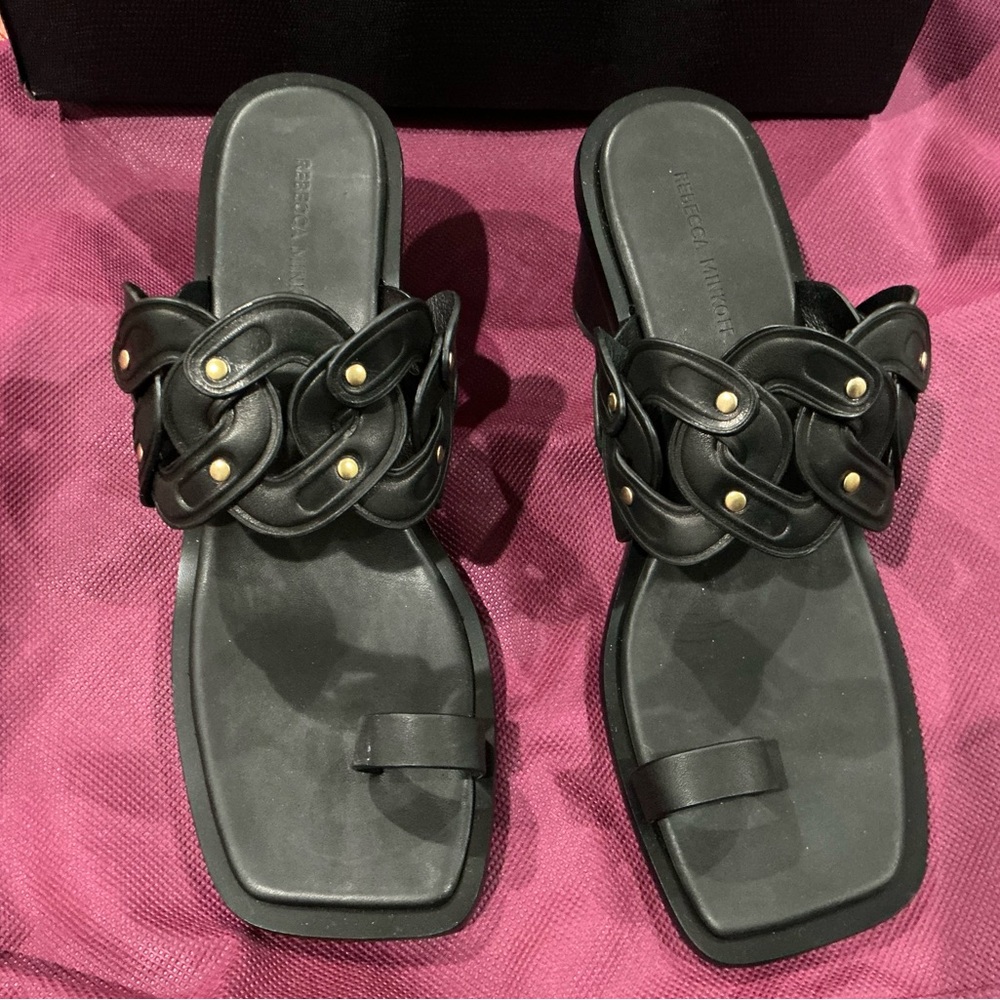Rebecca Minkoff studded toe loop woman’s sandal - Picture 3 of 11